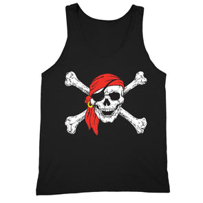 XtraFly Apparel Men's Jolly Roger Rodger Pirate Skulls Day Of Dead Tank-Top