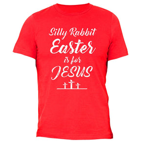 XtraFly Apparel Men's Silly Rabbit Jesus Cross Easter Crewneck Short Sleeve T-shirt