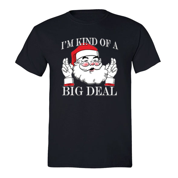 XtraFly Apparel Men's Santa Kind of a Big Deal Ugly Christmas Crewneck Short Sleeve T-shirt