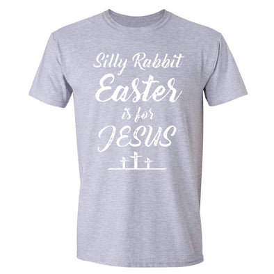 XtraFly Apparel Men's Silly Rabbit Jesus Cross Easter Crewneck Short Sleeve T-shirt
