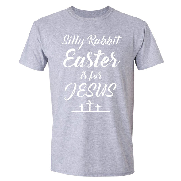 XtraFly Apparel Men's Silly Rabbit Jesus Cross Easter Crewneck Short Sleeve T-shirt