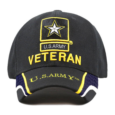 XtraFly Apparel Veteran Military US Army Adjustable Hat Cap 3D Embroidered