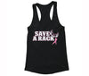 XtraFly Apparel Women's Save A Rack Antlers Breast Cancer Ribbon Racer-back Tank-Top
