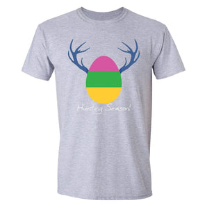 XtraFly Apparel Men's Hunting Season Antlers Easter Crewneck Short Sleeve T-shirt