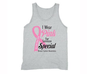 XtraFly Apparel Men's Real Men Wear Pink Breast Cancer Ribbon Tank-Top
