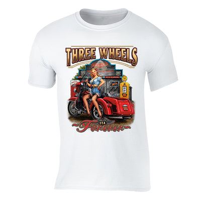 XtraFly Apparel Men's Three Wheels Car Truck Garage Crewneck Short Sleeve T-shirt