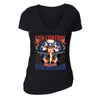 XtraFly Apparel Women's Gun Control Uncle Sam 2nd Amendment V-neck Short Sleeve T-shirt