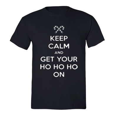 XtraFly Apparel Men's Keep Calm Get Your Ho Ho Ugly Christmas Crewneck Short Sleeve T-shirt