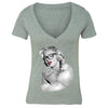 XtraFly Apparel Women's Nerdy Glasses Marilyn Monroe V-neck Short Sleeve T-shirt