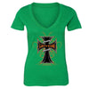 XtraFly Apparel Women's God Said Let's Ride Kings Biker Motorcycle V-neck Short Sleeve T-shirt