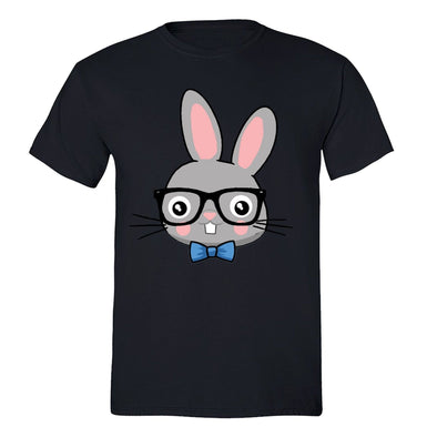 XtraFly Apparel Men's Rabbit Nerd EyeGlasses Easter Crewneck Short Sleeve T-shirt