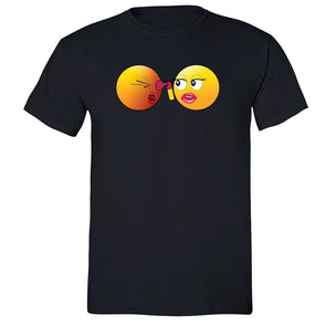XtraFly Apparel Men's Emoji Pepper Spray Novelty Gag Crewneck Short Sleeve T-shirt