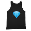 XtraFly Apparel Men's Blue Diamond Emoji Novelty Gag Tank-Top