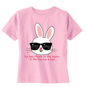 XtraFly Apparel Girls Hip Hop Bunny Easter Crewneck Short Sleeve T-shirt