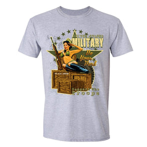 XtraFly Apparel Men's Military Support the Troops 2nd Amendment Crewneck Short Sleeve T-shirt