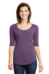 Anvil Ladies Tri-Blend Deep Scoop Neck 1/2-Sleeve Tee