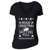 XtraFly Apparel Women's Shitters Full Griswold Ugly Christmas V-neck Short Sleeve T-shirt