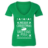 XtraFly Apparel Women's Shitters Full Griswold Ugly Christmas V-neck Short Sleeve T-shirt