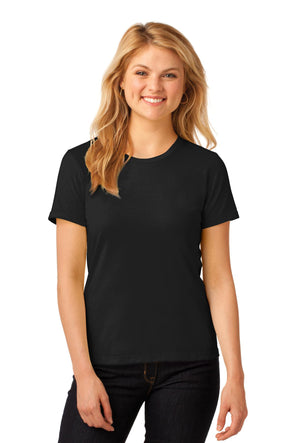 Anvil Women's Black 100% Combed Ring Spun Cotton T-Shirt