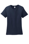 Anvil Women's Navy 100% Combed Ring Spun Cotton T-Shirt