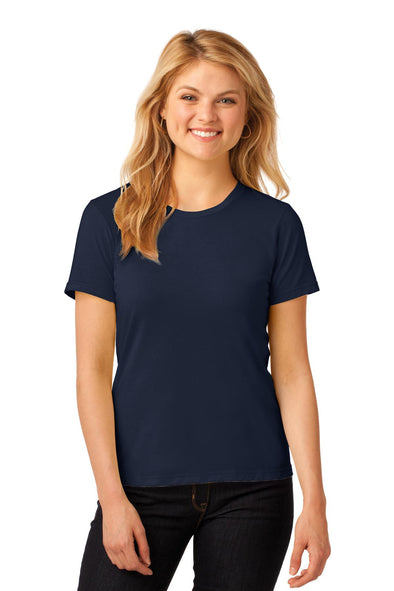 Anvil Women's Navy 100% Combed Ring Spun Cotton T-Shirt