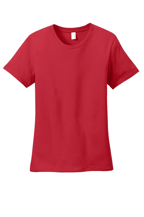 Anvil Women's Red 100% Combed Ring Spun Cotton T-Shirt