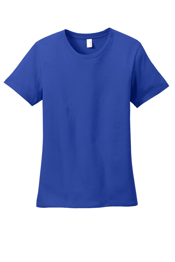 Anvil Women's Royal Blue 100% Combed Ring Spun Cotton T-Shirt