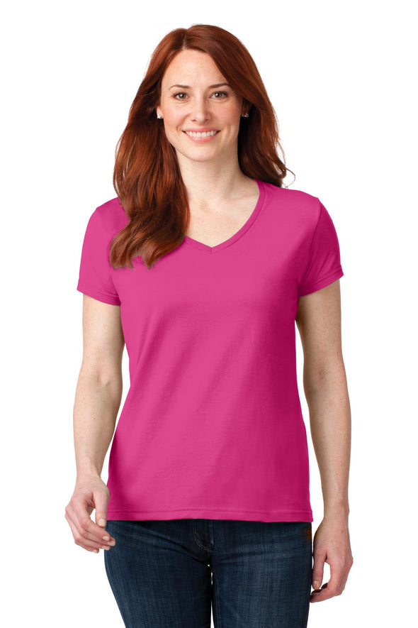Anvil Ladies 100% Combed Ring Spun Cotton V-Neck T-Shirt