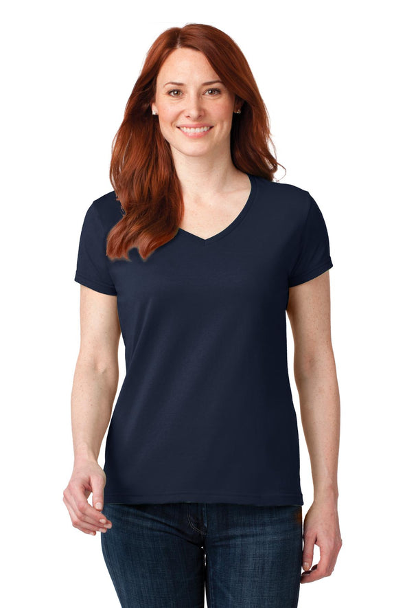 Anvil Ladies 100% Combed Ring Spun Cotton V-Neck T-Shirt