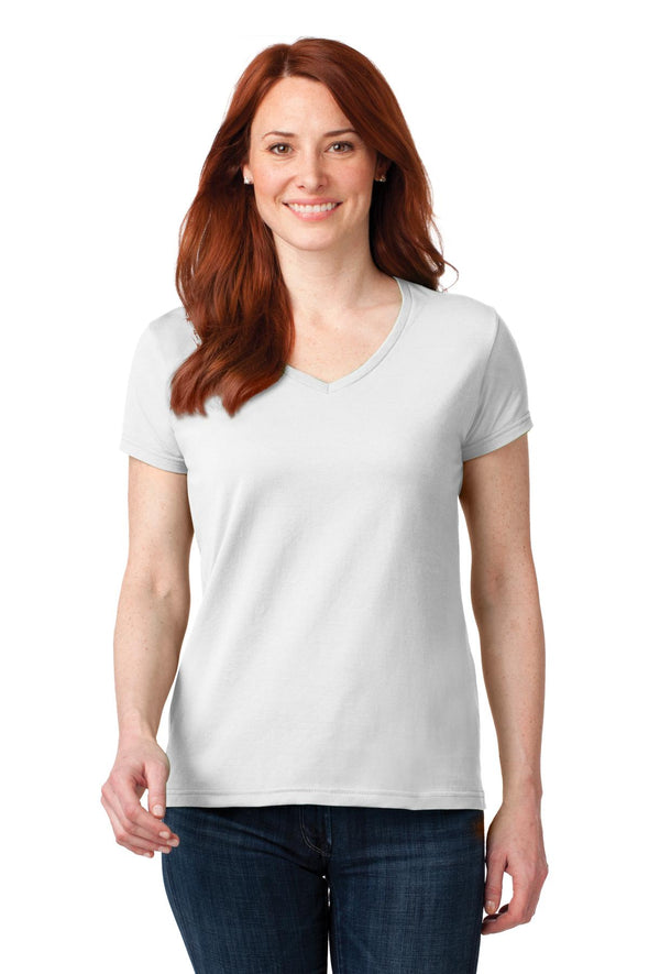 Anvil Ladies 100% Combed Ring Spun Cotton V-Neck T-Shirt