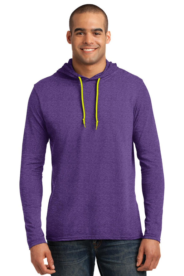 Anvil 100% Combed Ring Spun Cotton Long Sleeve Hooded T-Shirt