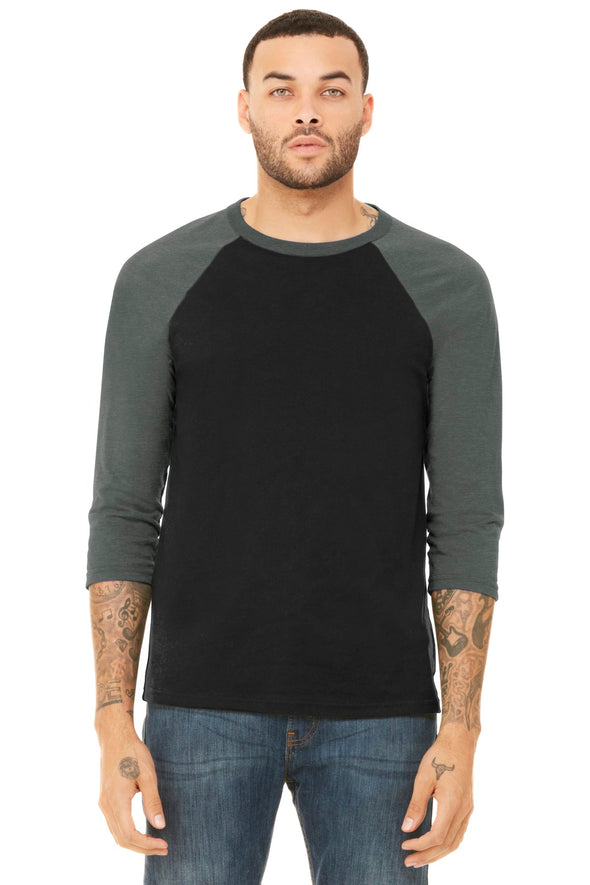 Bella+Canvas Unisex 3/4-Sleeve Baseball Tee