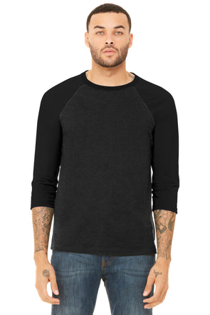 Bella+Canvas Unisex 3/4-Sleeve Baseball Tee