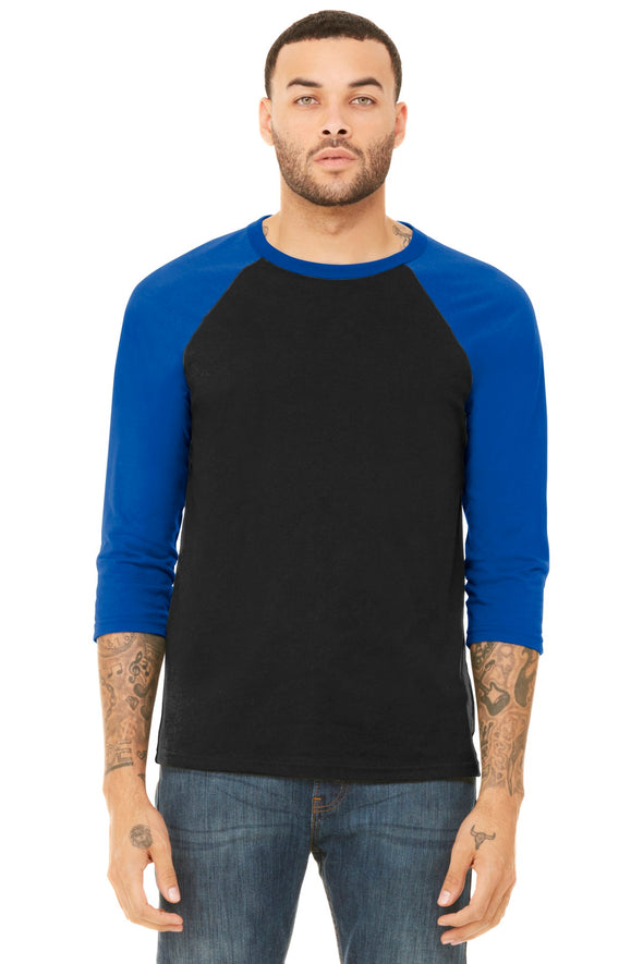 Bella+Canvas Unisex 3/4-Sleeve Baseball Tee