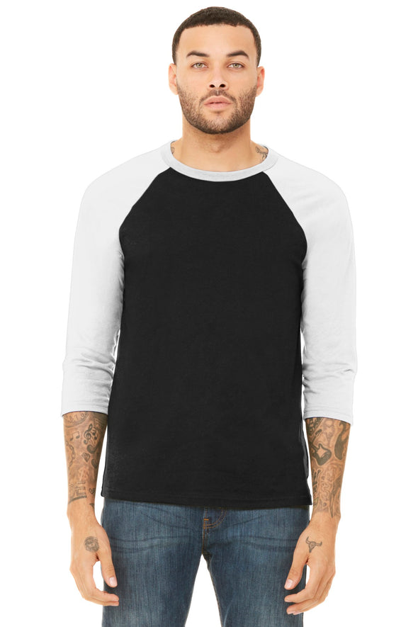 Bella+Canvas Unisex 3/4-Sleeve Baseball Tee