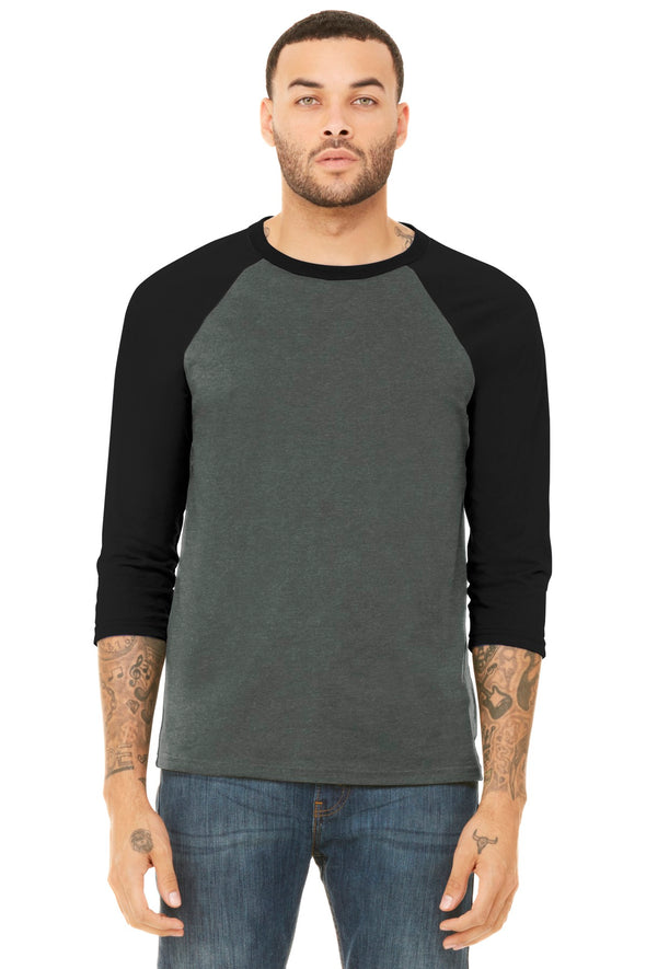 Bella+Canvas Unisex 3/4-Sleeve Baseball Tee