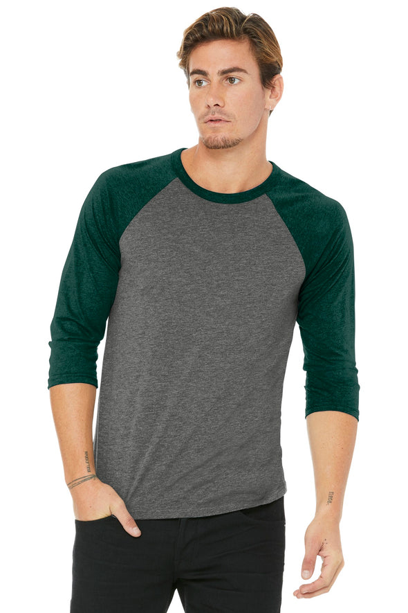 Bella+Canvas Unisex 3/4-Sleeve Baseball Tee