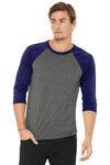 Bella+Canvas Unisex 3/4-Sleeve Baseball Tee