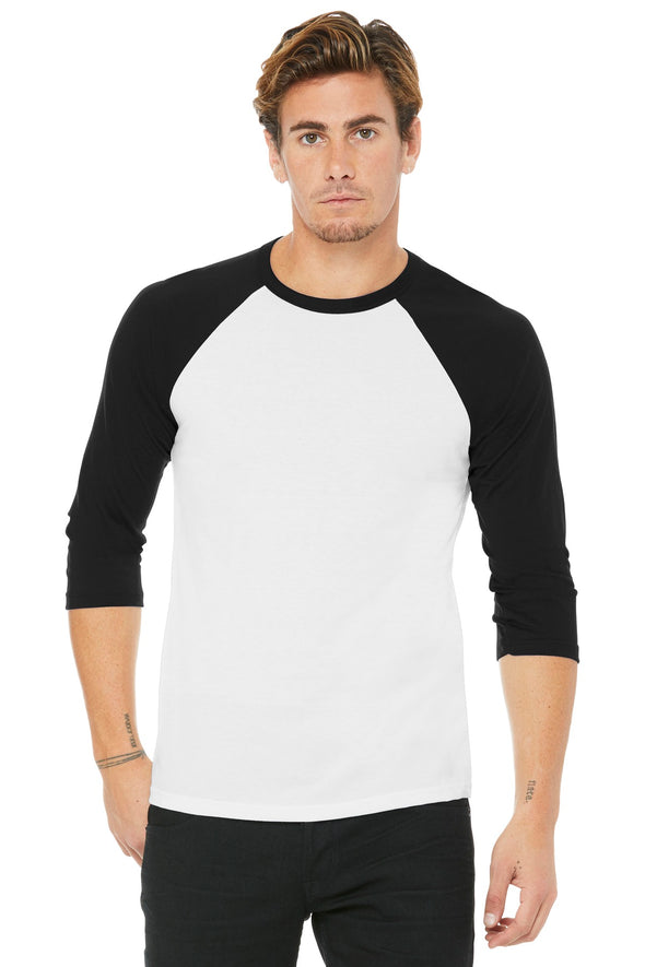 Bella+Canvas Unisex 3/4-Sleeve Baseball Tee