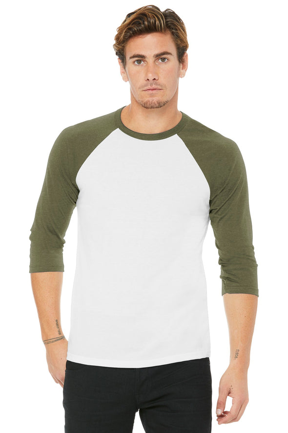 Bella+Canvas Unisex 3/4-Sleeve Baseball Tee