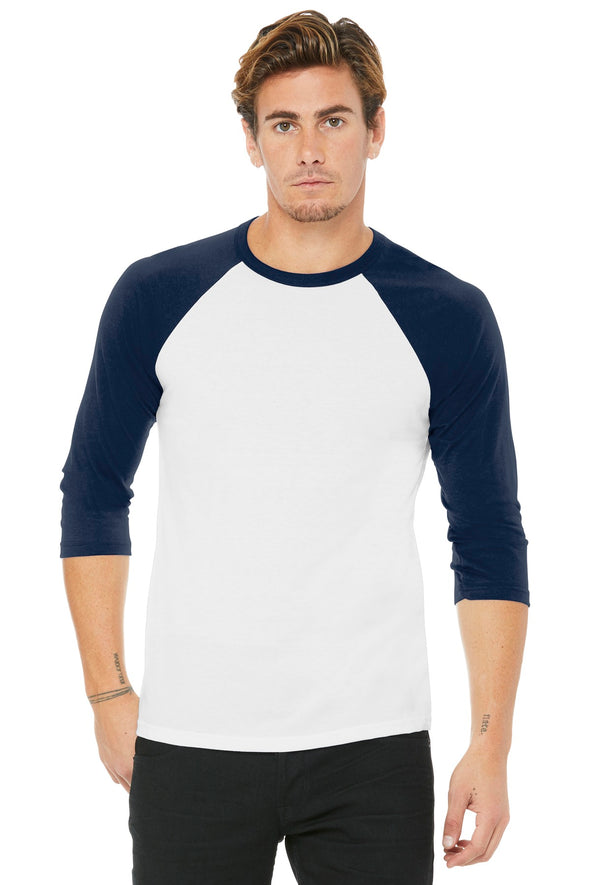 Bella+Canvas Unisex 3/4-Sleeve Baseball Tee