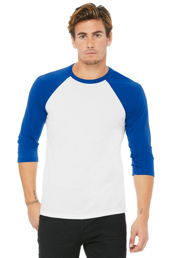 Bella+Canvas Unisex 3/4-Sleeve Baseball Tee