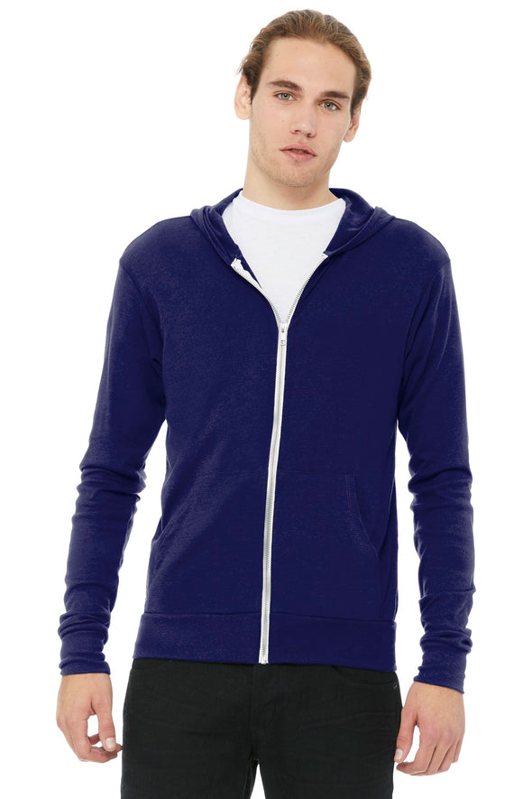 Bella+Canvas Unisex Triblend Full-Zip Lightweight Hoodie