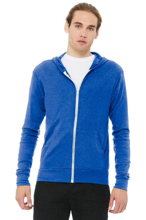 Bella+Canvas Unisex Triblend Full-Zip Lightweight Hoodie