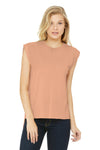 Bella+Canvas Women's Flowy Muscle Tee with Rolled Cuffs