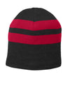 Port & Company Fleece-Lined Striped Beanie Cap