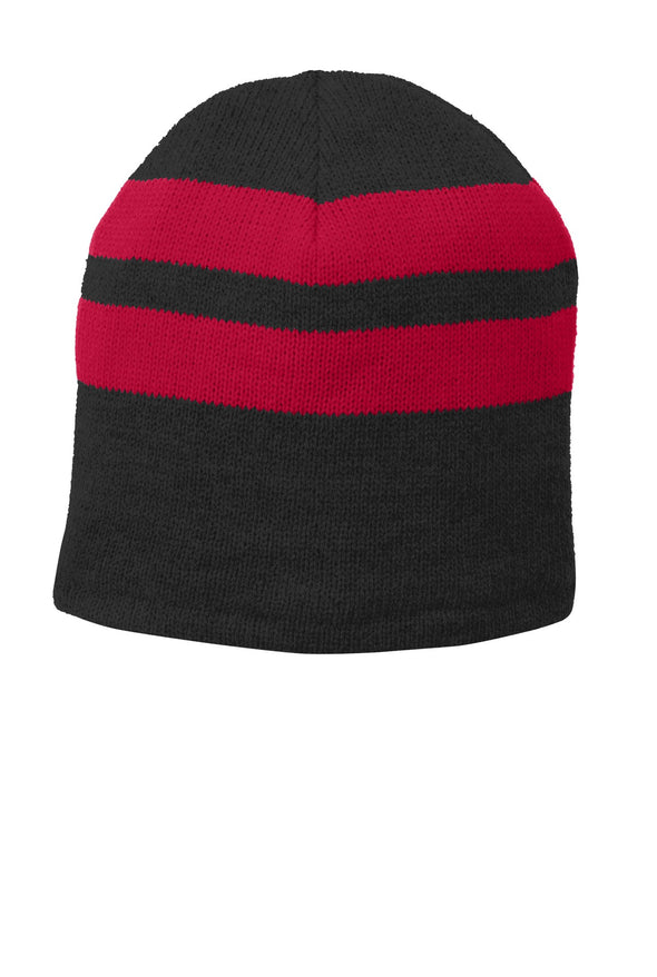 Port & Company Fleece-Lined Striped Beanie Cap