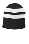 Port & Company Fleece-Lined Striped Beanie Cap