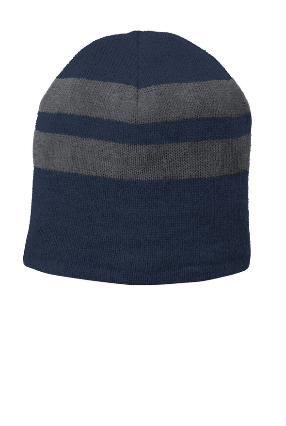 Port & Company Fleece-Lined Striped Beanie Cap