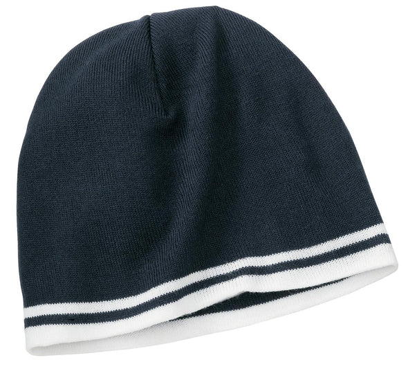 Port & Company Fine Knit Skull Cap with Stripes
